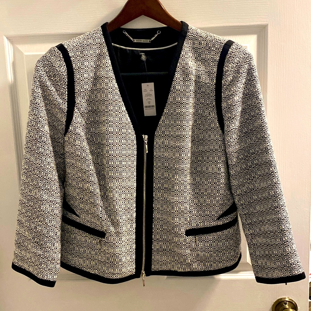WHBM tweed size 10 jacket 3/4 sleeve lined  worn once